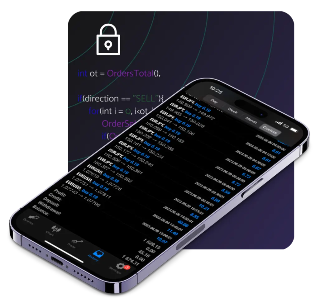 App interface on mobile phone
